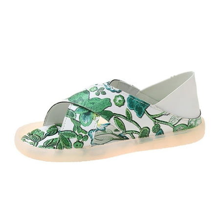 sandals for Women Ladies Shoes Summer Boho Sandals Fashion Sandals Cross Flowers Print Flat Casual Open Toe Sandals PU Dress Sandals for Women Green
sandals for Women Ladies Shoes Summer Boho Sandals Fashion Sandals Cross Flowers Print Flat Casual Open Toe Sandals PU Dress Sandals for Women Green