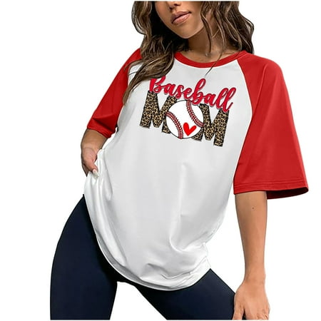 Tops for Women Casual Summer Women s Fashion Printing Round Neck Underwaist Comfortable Loose T-shirt Short Sleeve Blouse Casual Tops Corset Tops for Women Red S
Tops for Women Casual Summer Women s Fashion Printing Round Neck Underwaist Comfortable Loose T-shirt Short Sleeve Blouse Casual Tops Corset Tops for Women Red S