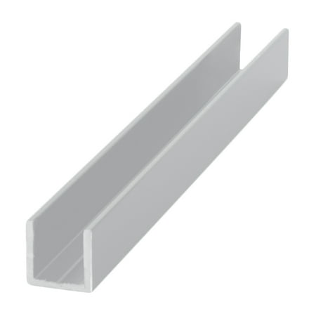 CRL D321A Satin Anodized 3/8 Single Aluminum U-Channel 144 Stock Length