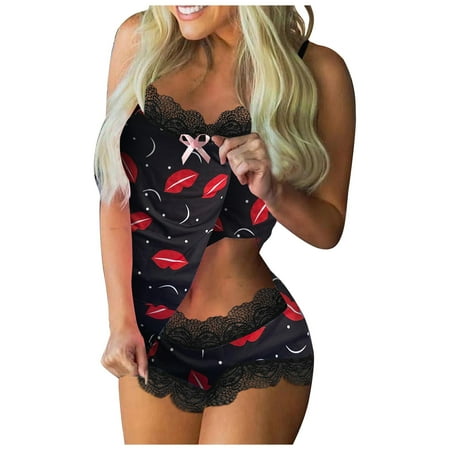 BIZIZA Women Pajama Set Cami Top and Shorts Lace Sleepwear Soft Loungewear 2 Piece PJ Sets
BIZIZA Women Pajama Set Cami Top and Shorts Lace Sleepwear Soft Loungewear 2 Piece PJ Sets