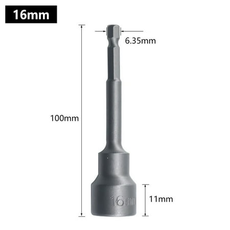 100mm Long 6Mm-19mm Hexagon Nut Driver Drill Bit Socket Wrench Extension Sleeve
100mm Long 6Mm-19mm Hexagon Nut Driver Drill Bit Socket Wrench Extension Sleeve
