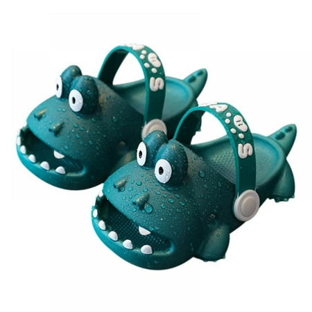Bullpiano Bathroom Baby Cartoon Dinosaur Design Soft Bottom Sandals Fashion Korean Style