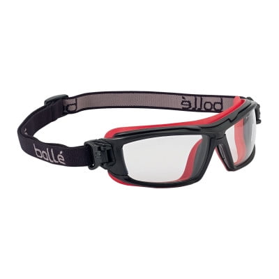 UTLIM8 Safety Goggles One Size Clear Red Frame Anti-Fog Anti-Scratch