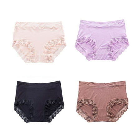 HEVIRGO 4 Pcs/Set Women Panties Solid Color Comfortable Simple Anti-pilling Skin-touch High Elasticity Mid Waist Plus Size Lace Quick Dry Lady Underpants Inner Wear Clothes
HEVIRGO 4 Pcs/Set Women Panties Solid Color Comfortable Simple Anti-pilling Skin-touch High Elasticity Mid Waist Plus Size Lace Quick Dry Lady Underpants Inner Wear Clothes