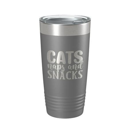 Cats Naps And Snacks Tumbler Travel Mug Funny Cat Lover Gift Insulated Laser Engraved Coffee Cup 20 oz Dark Gray
Cats Naps And Snacks Tumbler Travel Mug Funny Cat Lover Gift Insulated Laser Engraved Coffee Cup 20 oz Dark Gray