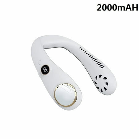 New Leafless Hanging Neck Fan Usb Portable Digital Display Hanging Neck Fan White/2000mAH
New Leafless Hanging Neck Fan Usb Portable Digital Display Hanging Neck Fan White/2000mAH