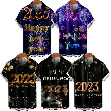 MLFU Toddler Boys New Year Short Sleeve Tops Shirt Regular Holiday Bowling Shirts For Men
MLFU Toddler Boys New Year Short Sleeve Tops Shirt Regular Holiday Bowling Shirts For Men