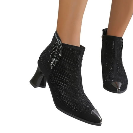 WQJNWEQ Shoes Women Short Thick Heels High Fashionable Casual Sequin Embellished Leather Patchwork Shoes Fall Sale
WQJNWEQ Shoes Women Short Thick Heels High Fashionable Casual Sequin Embellished Leather Patchwork Shoes Fall Sale