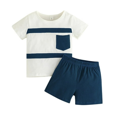 Hwmodou Kids Boys Outfits Cute Leisure Trendy Summer Short Sleeve Patchwork Color Pocket Tops Shorts 2pcs Set Clothes
Hwmodou Kids Boys Outfits Cute Leisure Trendy Summer Short Sleeve Patchwork Color Pocket Tops Shorts 2pcs Set Clothes