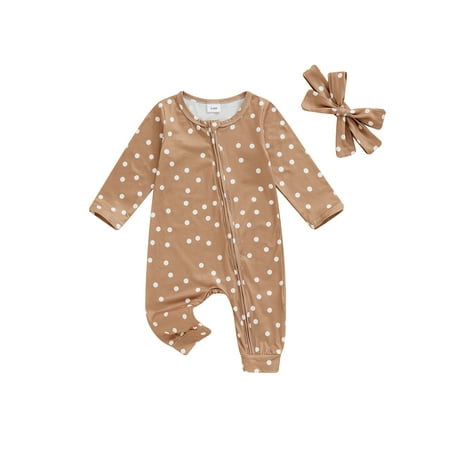 GOODLUCKY Baby Girls Romper Fashion Zipper Long Sleeve Jumpsuits and Headband
GOODLUCKY Baby Girls Romper Fashion Zipper Long Sleeve Jumpsuits and Headband