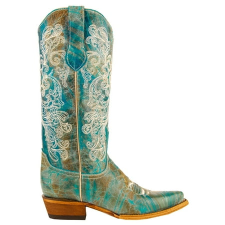 Ferrini Womens Southern Charm Embroidered Pointed Toe Dress Boots Mid Calf Low Heel 1-2