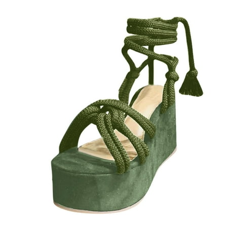 HSMQHJWE Wedge Sandals With Straps Open Toe Platform Wedge Sandals Buckle Platform Universal Wedge Rug Sole Sandals For Women(Green 9)
HSMQHJWE Wedge Sandals With Straps Open Toe Platform Wedge Sandals Buckle Platform Universal Wedge Rug Sole Sandals For Women(Green 9)