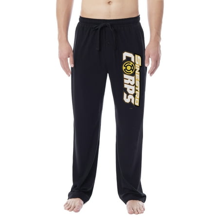 DC Comics Mens Green Lantern Logo Sleep Pajama Pants - Sinestro Corps (X-Large)
