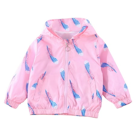 Kids Little Girls Hooded Jackets Lightweight Printed Water-Resistant Zipper Long Sleeve Windbreaker Jacket Spring Fall Casual Outerwear
Kids Little Girls Hooded Jackets Lightweight Printed Water-Resistant Zipper Long Sleeve Windbreaker Jacket Spring Fall Casual Outerwear