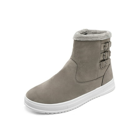 Crocowalk Mens Ankle Bootie Zip Up Winter Shoes Buckles Snow Boots Warm Cotton Lining Short Boot Men Breathable Low Calf Comfort Shoe Gray 7.5
Crocowalk Mens Ankle Bootie Zip Up Winter Shoes Buckles Snow Boots Warm Cotton Lining Short Boot Men Breathable Low Calf Comfort Shoe Gray 7.5