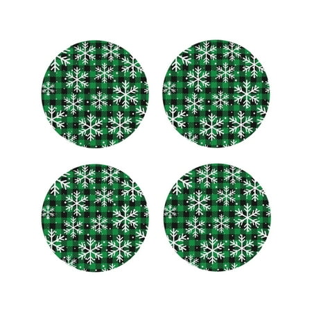 Pofeuu Christmas Pattern At Buffalo Plaid Print Coasters for Drinks 4Pack PU Leather Coasters Bar Drink Coasters for Tabletop Protection Furniture from Damage-Round Shape
Pofeuu Christmas Pattern At Buffalo Plaid Print Coasters for Drinks 4Pack PU Leather Coasters Bar Drink Coasters for Tabletop Protection Furniture from Damage-Round Shape
