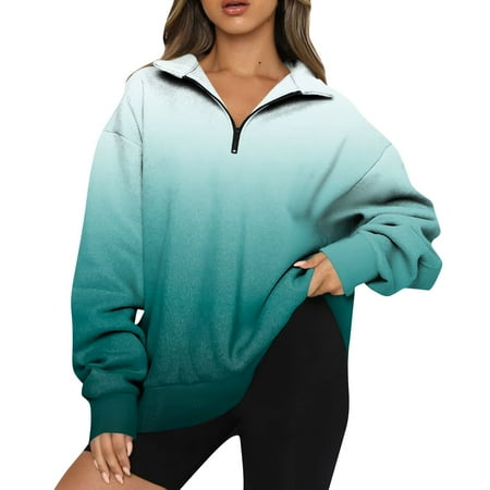 KDDYLITQ Half Zip Pullover Women Athletic Womens Maternity Tops Long Sleeve Tshirt Gradient Sexy Womens Tops Pullover Hoodie Dark Green 2XL
KDDYLITQ Half Zip Pullover Women Athletic Womens Maternity Tops Long Sleeve Tshirt Gradient Sexy Womens Tops Pullover Hoodie Dark Green 2XL
