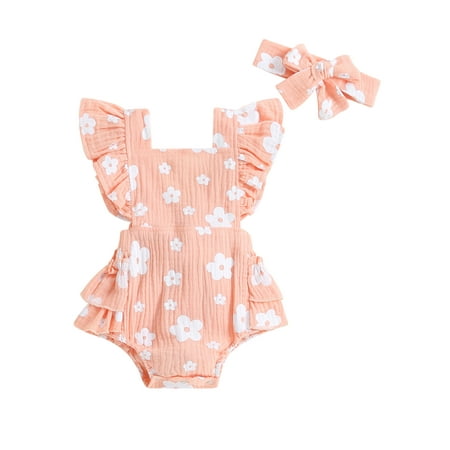 Bagilaanoe Newborn Baby Girl Rompers Floral Print Fly Sleeve Bodysuit + Headband 3M 6M 12M 18M Infant Ruffle One Piece Jumpsuit
Bagilaanoe Newborn Baby Girl Rompers Floral Print Fly Sleeve Bodysuit + Headband 3M 6M 12M 18M Infant Ruffle One Piece Jumpsuit