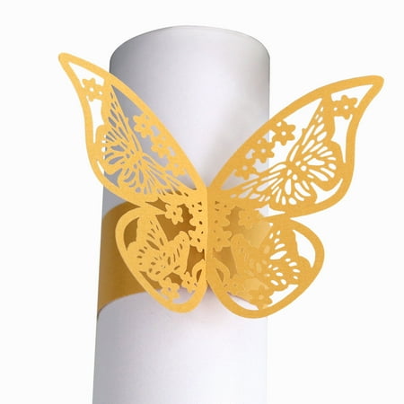 HUONA 50PCS Napkin Rings 3D Butterfly Paper Napkin Ring for Place Settings Wedding Receptions Dinner Holiday Parties Family Gatherings DIY Decoration Type 8
HUONA 50PCS Napkin Rings 3D Butterfly Paper Napkin Ring for Place Settings Wedding Receptions Dinner Holiday Parties Family Gatherings DIY Decoration Type 8