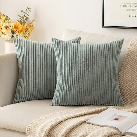 MIULEE Pack of 2 Corduroy Soft Soild Decorative Square Throw Pillow Covers Set Cushion Cases Pillowcases for Sofa Bedroom Couch 16x16 inch Greyish Green
MIULEE Pack of 2 Corduroy Soft Soild Decorative Square Throw Pillow Covers Set Cushion Cases Pillowcases for Sofa Bedroom Couch 16x16 inch Greyish Green