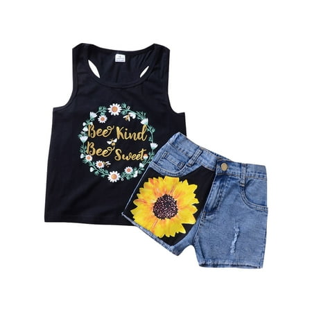 ZRBYWB Toddler Kids Baby Girl Clothes Sunflower Outfits Sleeveless Tank Top Denim Shorts Summer Clothes
ZRBYWB Toddler Kids Baby Girl Clothes Sunflower Outfits Sleeveless Tank Top Denim Shorts Summer Clothes