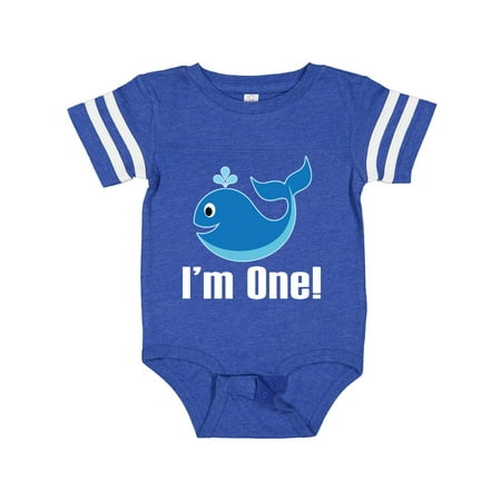 Inktastic 1st Birthday Whale Fish Boys Gift Baby Boy Bodysuit