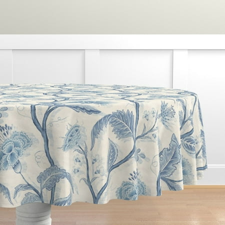 Cotton Sateen Tablecloth 90 Round - Blue Vintage Cream Floral Light Traditional Classic Print Custom Table Linens by Spoonflower
Cotton Sateen Tablecloth 90 Round - Blue Vintage Cream Floral Light Traditional Classic Print Custom Table Linens by Spoonflower