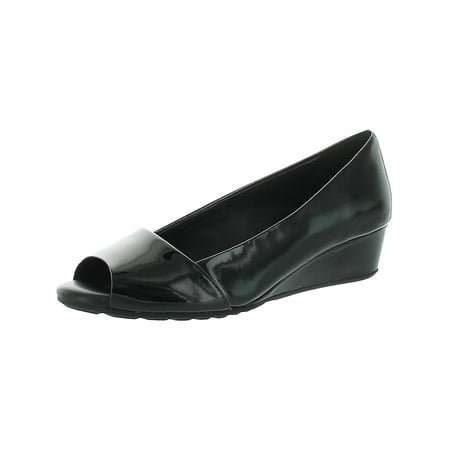Cole Haan Kinslee Patent Leather Peep Toe Wedge Pumps