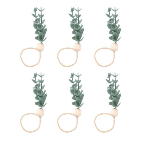 6 Pieces Eucalyptus Napkin Rings Handmade Wooden Beads Home Decor Faux Greenery Napkin Holders for Weddings Party Etc
6 Pieces Eucalyptus Napkin Rings Handmade Wooden Beads Home Decor Faux Greenery Napkin Holders for Weddings Party Etc