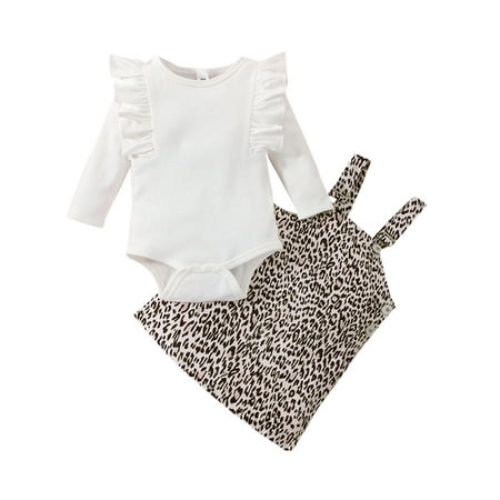 Calsunbaby Newborn Baby Girls Clothes Set Long Sleeve Ruffle Romper Leopard Overall Suspender Skirts Outfits Leopard 6-12 Months
Calsunbaby Newborn Baby Girls Clothes Set Long Sleeve Ruffle Romper Leopard Overall Suspender Skirts Outfits Leopard 6-12 Months