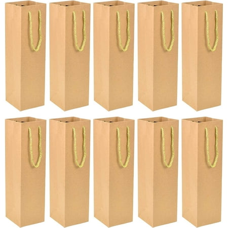 10 Pieces Paper Wine Gift Bags Kraft Paper Wine Bottle Bags with Handle Single Wine Bottle Carrier Bags with Handle Premium Sturdy Reusable Wine Champagne Gift Bag for Birthday Party(Brown)
10 Pieces Paper Wine Gift Bags Kraft Paper Wine Bottle Bags with Handle Single Wine Bottle Carrier Bags with Handle Premium Sturdy Reusable Wine Champagne Gift Bag for Birthday Party(Brown)