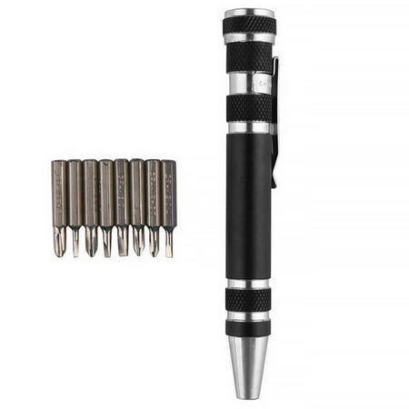 8 in 1 Screwdriver Set Mini Repair Pen Tool Alloy Precision Gadget for Home Improvement Computer Eyeglasses Black
8 in 1 Screwdriver Set Mini Repair Pen Tool Alloy Precision Gadget for Home Improvement Computer Eyeglasses Black
