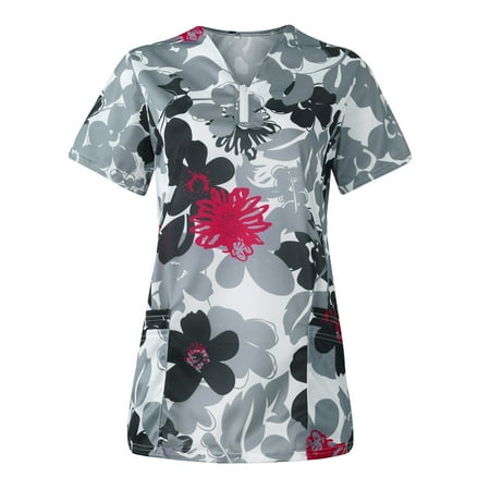 UDAXB Womens Nursing Scrub Tops Valentine s Day Love Heart Printed Working Uniform Short Sleeve V-Neck Workwear Blouse T-shirt with Pockets
UDAXB Womens Nursing Scrub Tops Valentine s Day Love Heart Printed Working Uniform Short Sleeve V-Neck Workwear Blouse T-shirt with Pockets
