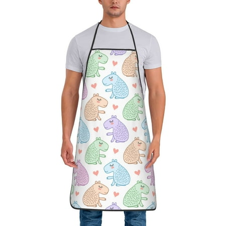 Chef Aprons for Men and Women - Colorful Capybaras Oil-Resistant Bib Aprons for Cooking Waterproof BBQ Grilling Kitchen Aprons Gifts for Women and Men
Chef Aprons for Men and Women - Colorful Capybaras Oil-Resistant Bib Aprons for Cooking Waterproof BBQ Grilling Kitchen Aprons Gifts for Women and Men