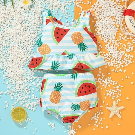 QWANG Toddler Baby Girl Bathing Suit Two Piece Swimsuit Bikini Beach Wear Blue
QWANG Toddler Baby Girl Bathing Suit Two Piece Swimsuit Bikini Beach Wear Blue
