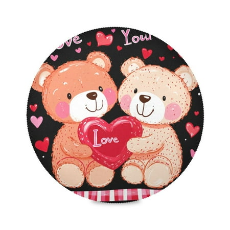WOBOGO Cute Teddy Near Couple Pattern Round Placemats Set of 4 Heat Resistant Washable Kitchen Table Decorations 15.4in
WOBOGO Cute Teddy Near Couple Pattern Round Placemats Set of 4 Heat Resistant Washable Kitchen Table Decorations 15.4in