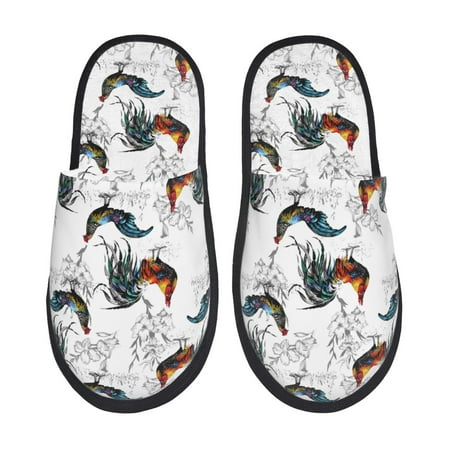 Qekee Cool Chicken print Slippers for Women and Men Fluffy Cute Cozy House Slipper Funny Furry Bedroom Slippers for Women Indoor -Large
Qekee Cool Chicken print Slippers for Women and Men Fluffy Cute Cozy House Slipper Funny Furry Bedroom Slippers for Women Indoor -Large