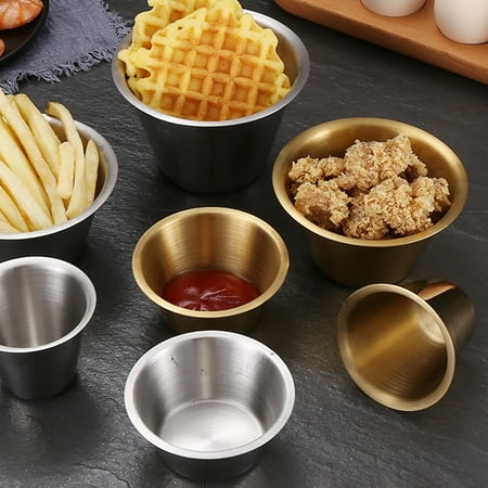 Sauce Cups Convenient Easy to Clean Smooth Edge Stainless Steel Appetizer Dipping Bowl for Seasoning
Sauce Cups Convenient Easy to Clean Smooth Edge Stainless Steel Appetizer Dipping Bowl for Seasoning