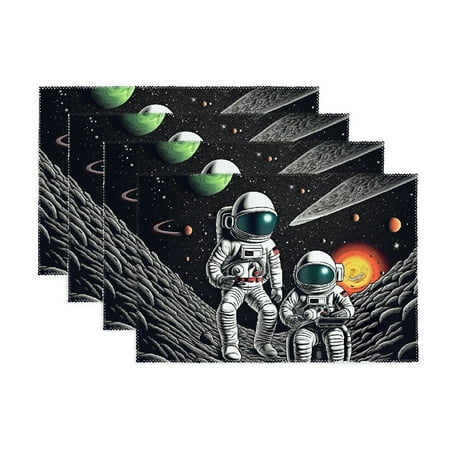 Wuche Alien Moon Canvas Placemats Set of 4 - Washable Heat-Resistant for Party Kitchen Dining Decoration 11.8*17.7in
Wuche Alien Moon Canvas Placemats Set of 4 - Washable Heat-Resistant for Party Kitchen Dining Decoration 11.8*17.7in