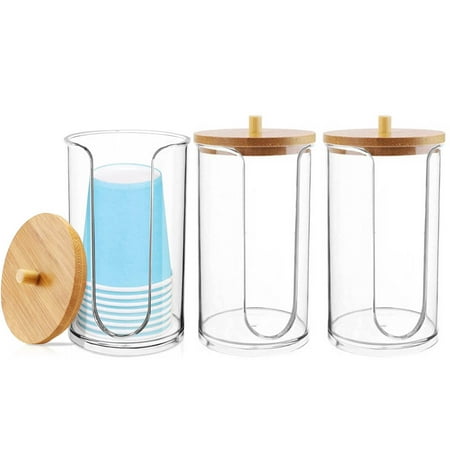 3PCS Acrylic Bathroom Cup Dispenser Holder for Disposable Paper Cup with Bamboo Lid Mouthwash Cups Holder for Bathroom Guest Room Counter-Tops
3PCS Acrylic Bathroom Cup Dispenser Holder for Disposable Paper Cup with Bamboo Lid Mouthwash Cups Holder for Bathroom Guest Room Counter-Tops