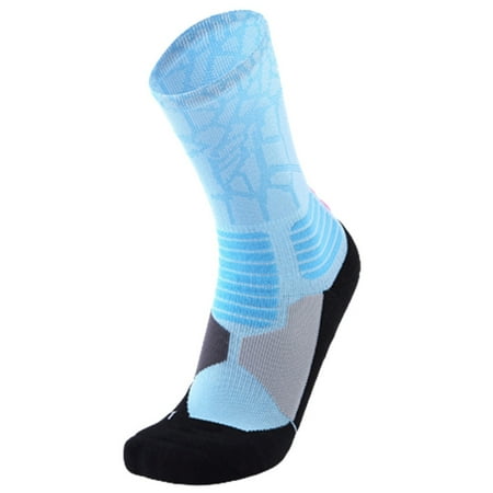Cushion Training Socks Breathable Cushioned Comfortable Trainer Socks for Men and Women Blue