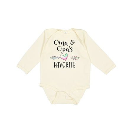 Inktastic Oma and Opa s Favorite- Heart Grandchild Gift Baby Boy or Baby Girl Long Sleeve Bodysuit
Inktastic Oma and Opa s Favorite- Heart Grandchild Gift Baby Boy or Baby Girl Long Sleeve Bodysuit