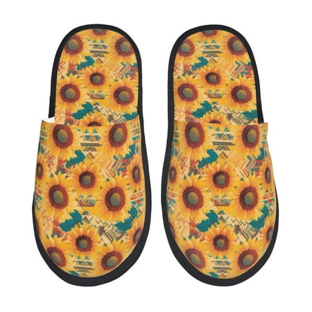 Noikeo Beautiful Bohemian Sunflower Pattern Cozy Slippers Indoor for Women and Mens Fuzzy House Shoes Soft Plush Warm Slip-on Slippers-Medium
Noikeo Beautiful Bohemian Sunflower Pattern Cozy Slippers Indoor for Women and Mens Fuzzy House Shoes Soft Plush Warm Slip-on Slippers-Medium