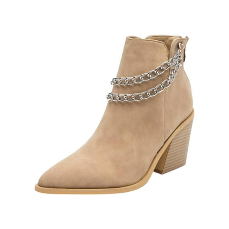 EQWLJWE 2022 Booties for Women Boots Pointed Shoes Zip Shoes Fashion Casual Shoes High Heel Warm Solid Chain Boots Deals Discount Clearance
EQWLJWE 2022 Booties for Women Boots Pointed Shoes Zip Shoes Fashion Casual Shoes High Heel Warm Solid Chain Boots Deals Discount Clearance