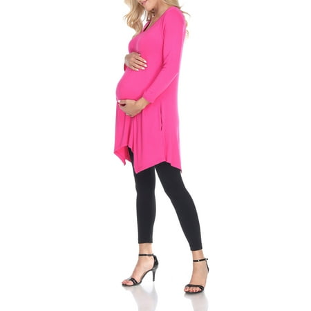 White Mark Women s Maternity Kayla Tunic Top