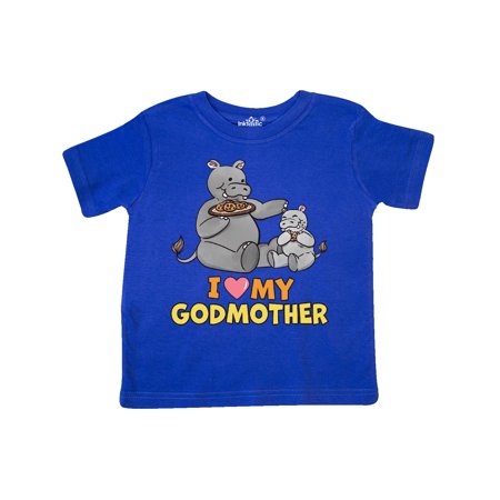 Inktastic I Love My Godmother Hippos Gift Toddler Boy or Toddler Girl T-Shirt