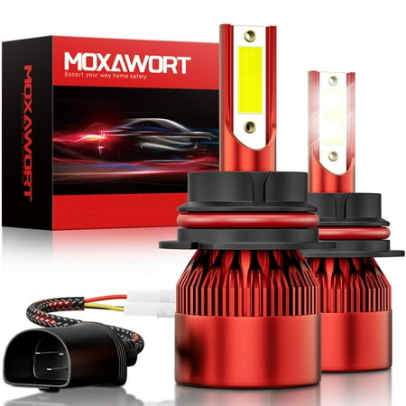 MOXAWORT 9007 LED Bulbs DHF10 25000LM 6500K Cool White HB5 Bulbs with 12000RPM Cooling Fan Plug-N-Play Standard Fog Lights Pack of 2 
MOXAWORT 9007 LED Bulbs DHF10 25000LM 6500K Cool White HB5 Bulbs with 12000RPM Cooling Fan Plug-N-Play Standard Fog Lights Pack of 2