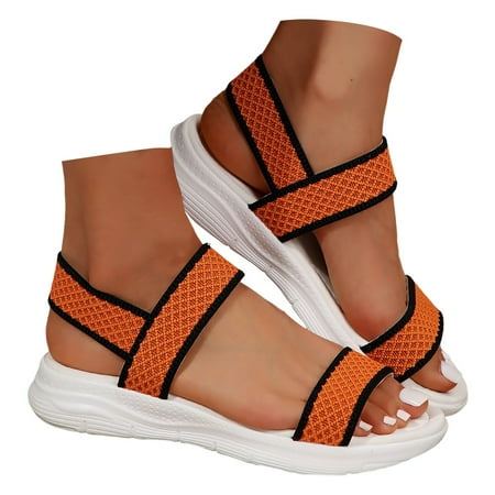 MIASHUI Womens Sandals Shoes Fashion Open Toe Cloth Elastic Sandals Outdoor Beach Sandals Casual Summer Shoes Orange 8
MIASHUI Womens Sandals Shoes Fashion Open Toe Cloth Elastic Sandals Outdoor Beach Sandals Casual Summer Shoes Orange 8