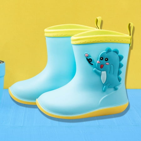 Leutsin Toddler Infant Kids Baby Girls And Boys Cute Cartoon Dinosaur Rain Boots