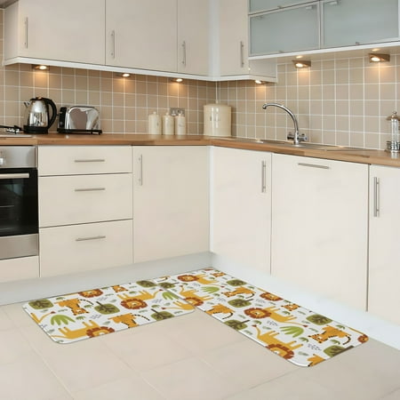 Kitchen Mats for Floor 2 Piece - Tiger Lion Anti Fatigue Mats for Kitchen Floor Kitchen Rugs Non Slip Washable Mat for Home Kitchen Decor
Kitchen Mats for Floor 2 Piece - Tiger Lion Anti Fatigue Mats for Kitchen Floor Kitchen Rugs Non Slip Washable Mat for Home Kitchen Decor